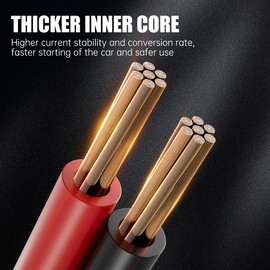 POADTOR Jumper Cables for Car Battery, 8 Gauge 12 Feet 600AMP, Automotive Booster Cables for Jump Starting Dead or Weak Batteries with Carrying Bag Included