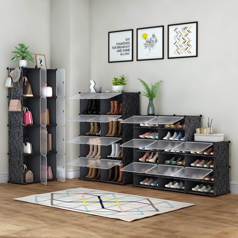 HOMIDEC Shoe Rack, 8 Tier Shoe Storage Cabinet 32 Pair