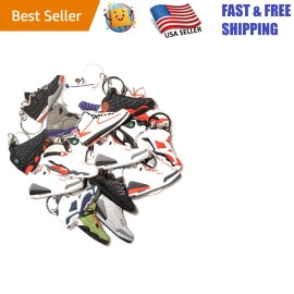 Random Assortment of 10 Rubber Sneaker Keychains - Fun Gift for Sneaker Lovers!
