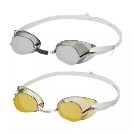 Speedo Malmsten Swedish Multi Mirrored Safety Goggles Low Profile Swim Eye Protection