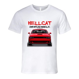 Hellcat Challenger American Muscle Premium Gift T Shirt S White