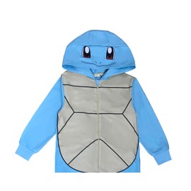 Pokémon Boys or Girls Hooded Fleece Onesie, Kids All in One Pyjamas, Squirtle, Age 11-12 Years