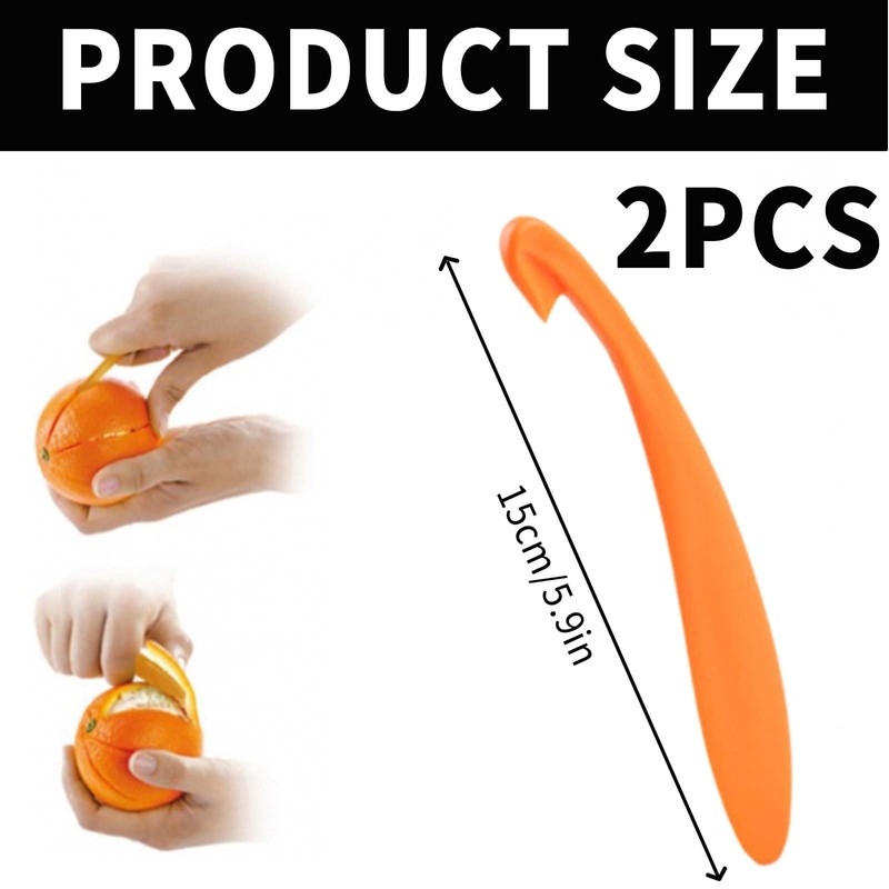2 Pcs Citrus Peeler Set - Long Handle Fruit Tool