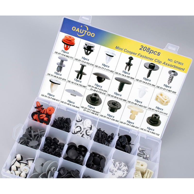 OAUTOO 208pcs for Mini Cooper Auto Body Interior and Exterior