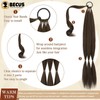 BECUS Long Braid Ponytail Extension with Elastic Tie Straight Sleek