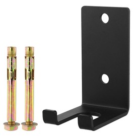 QWORK® Single Barbell Bar Holder - Solid Steel - Wall Mount - for Home/Gym
