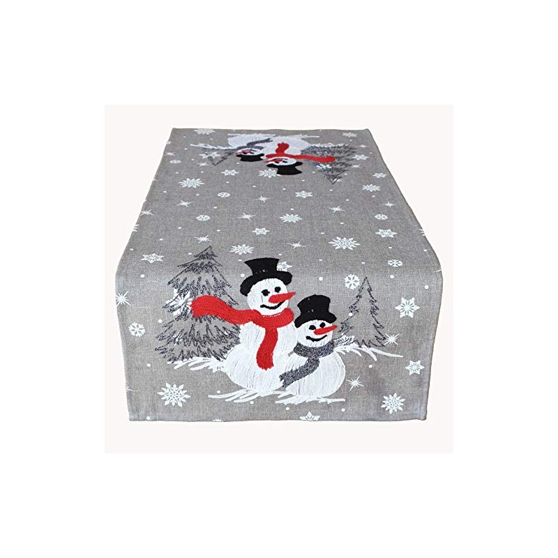 Raebel OHG , Polyester Tablecloth Embroidery Snowmen Table Cloth Christmas