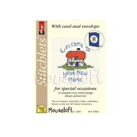 Mouseloft Mini Cross Stitch Card Kit - New Home, Occasions Collection