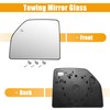 X AUTOHAUX Driver Left Side Towing Mirror Glass Upper Heated