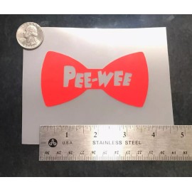 Unbranded Pee-Wee Herman Bow Tie RED vinyl decal weatherproof dishwasher-saf