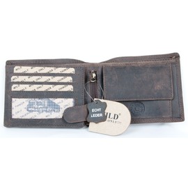 Wild Wild Genuine Leather Heavy Duty Wallet with Truck, Brown, One Size, Classic, Brown, Taille Unique, Classic