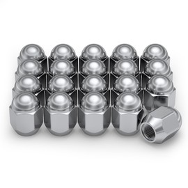 White Knight M12x1.25 Lug Nuts for Select Nissan Frontier, Rogue, Cube, Juke, Leaf, Murano, Quest, Versa and Many More.. Factory Style Chrome Dome Top Acorn – WN11406-20AM (20 Pack)