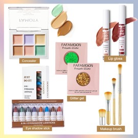 RoseFlower Preminum Makeup Set - Profession Makeup Kit Include Foundation, Eyeshadow Palette, Lipstick, Makeup Brush Set Etc Complete Makeup Case for Women & Makeup Beginners Makeup Gift Set #3