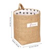 Pack of 6 Storage Baskets Cotton Linen Wall Hanging Foldable