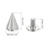 sourcing map 16 Sets Spikes and Studs Kit, 7mm Cone