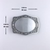 Antique Brushed Silver Blank Belt Buckle Boucle de ceinture for