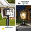 Solar Post Lights, 3000K Dusk to Dawn Solar Lamp Post