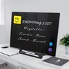 Black Magnetic Glass Board Desktop Easel, 16x12 Black Dry Erase