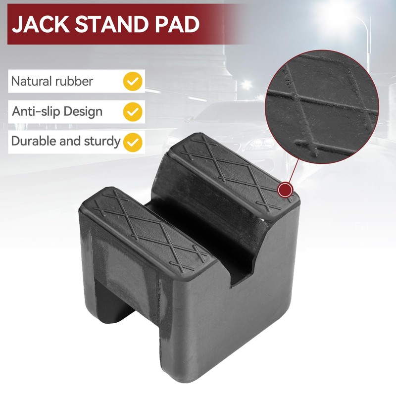 Car Jack Stand Pad Rubber Universal Lift Pads Slotted Floor