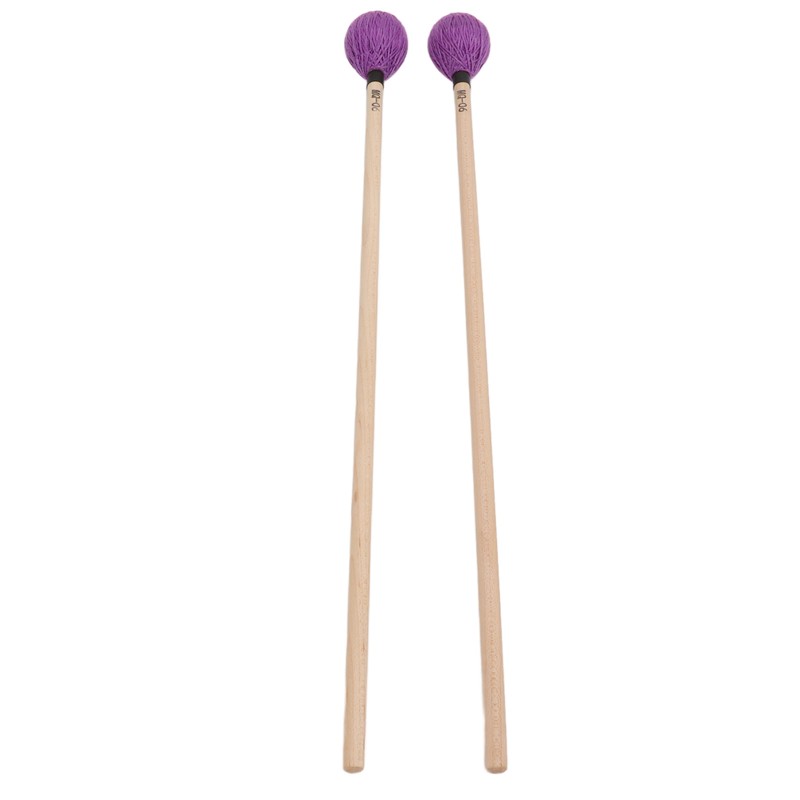1 Pair Marimba Mallets Medium Hard Yarn Head with Maple
