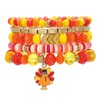 coadipress Thanksgiving Bracelets for Women Fall Autumn Stackable Clay Beaded