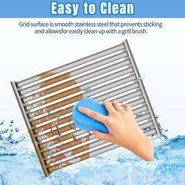 Htanch FM4107 Stainless Steel Grill Grates for TEC G-Sport Gas Grill,2 Pack Cooking Grid for TEC Grill Parts ﻿