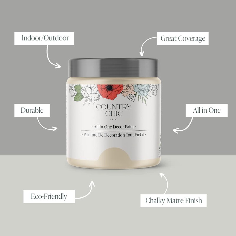 Country Chic All-in-One Chalk Paint for Furniture, Cabinets, Home Decor,