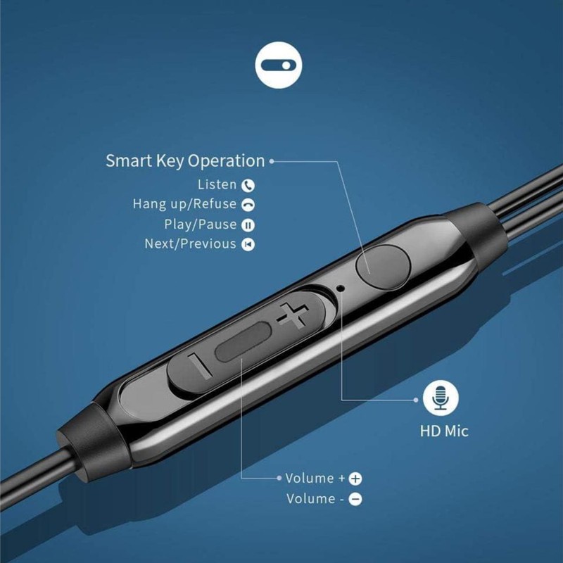 3.5mm Wired Headphone Super Heavy Bass Headset Earphone Stereo Earbuds