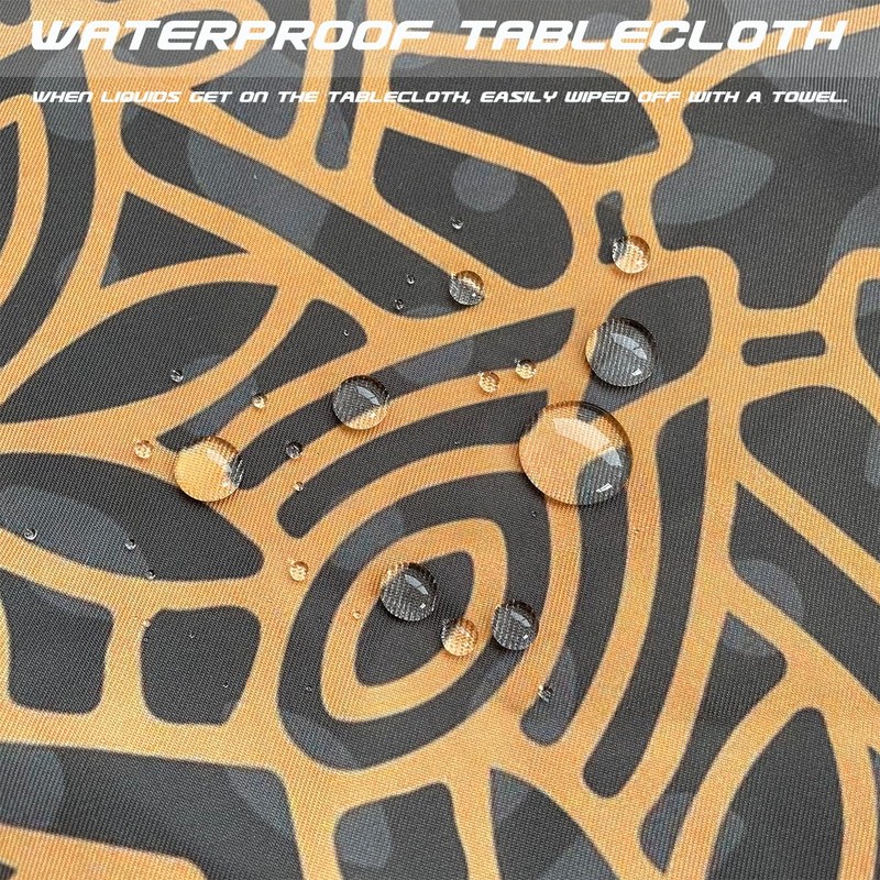 FANSU Round Tablecloth 120cm, Washable Round Table Cover Mandala Wipe