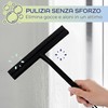 Tergivetro per doccia Nero 21x20,8 cm con Supporto da Parete