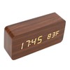 LED Wood Digital Alarm Clock 3 Level Brightness Electronic Clock