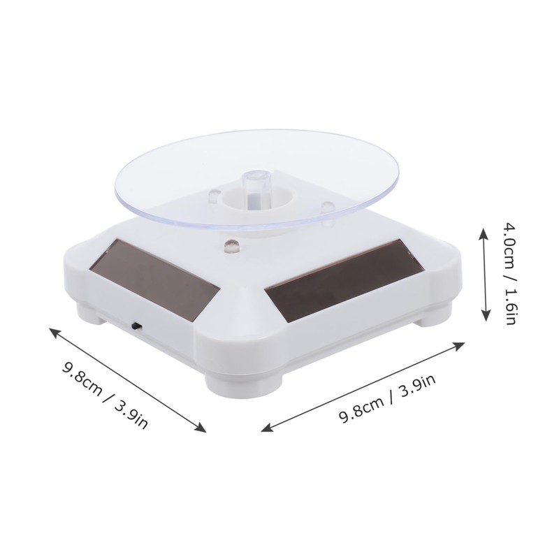 FOMIYES 360° Rotating Solar Watch Stand Jewelry Display Led Lighting