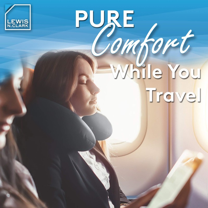 Lewis N. Clark Mood Neck Pillow, Charcoal, One Size