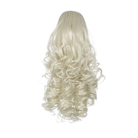 Love Hair Extensions Curly Crocodile Clip Synthetic Hair Ponytail Colour 22 Beach Blonde 12 -Inch