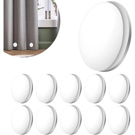 GANPUB 4 Pcs Magnetic Shower Curtain Magnets Weights Drapery Weights, Waterproof Heavy Duty Curtain Liners Weights Bottom, Bathroom Curtain Weight Clips, Shower Curtains, Hooks and Liners（White）
