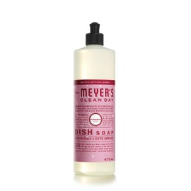 Mrs. Meyer's Clean Day Dish Soap, Cruelty Free and Biodegradable Dishwashing Liquid, Peppermint Scent, 474 ml Bottle