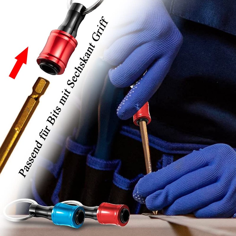 Mesee 6 Pieces 1/4 Inch Hex Shank Screwdriver Bit Holder,