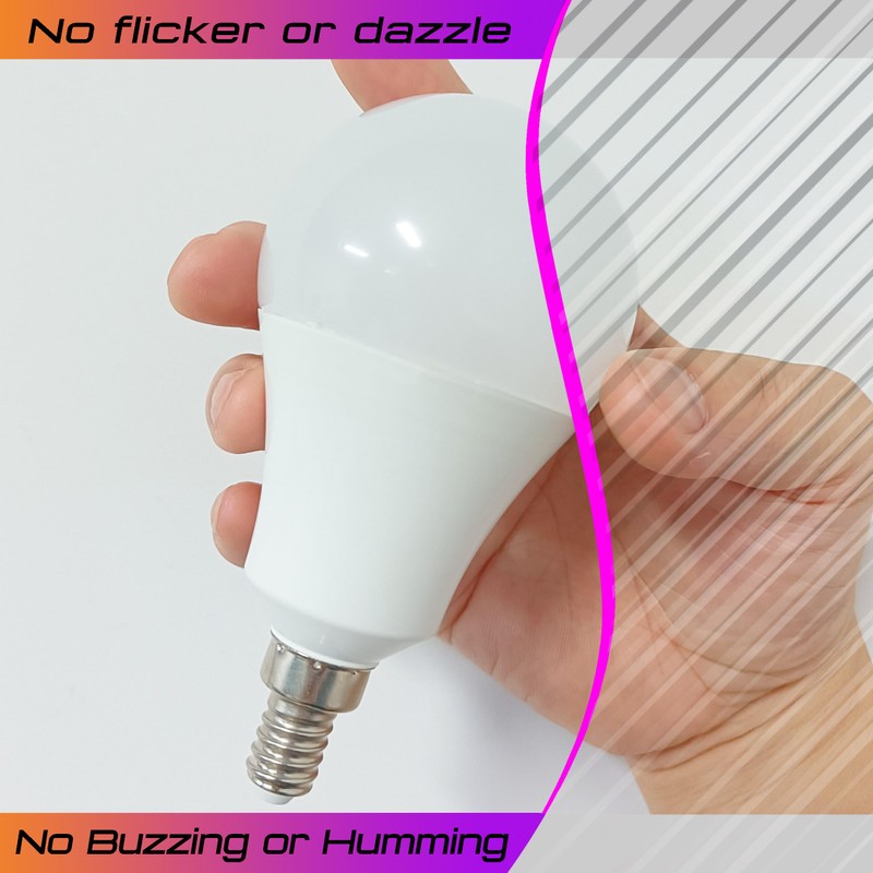 E12 A19 100W Equivalent LED Candelabra Light Bulbs 2700K Warm