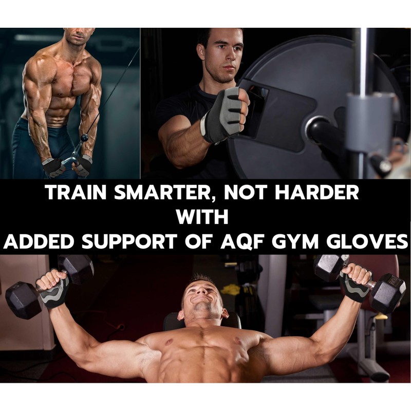AQF Weight Lifting Gym Gloves Training Workout Fitness Gloves for