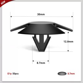 Nilight 100Pcs Hood Insulation Retainer Clips Replaces Chrysler 4878883AA LH LHS