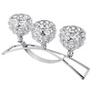 OwnMy 3 Arms Crystal Candle Holders Bowls Tealight Candelabra -