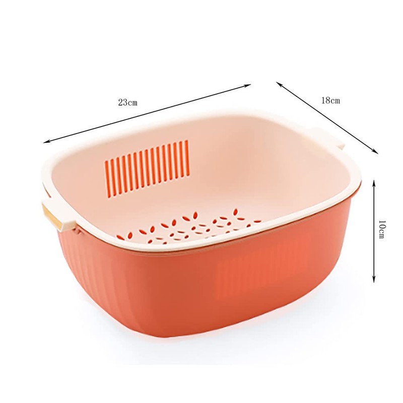 Youka Kitchen Strainer Drain Basket, 2 in 1 Strainer Bowl