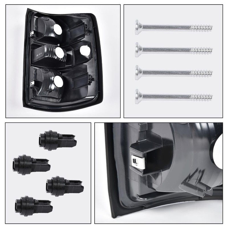 ALLGOOD Tail Lights Assembly w/o Bulbs Compatible with GMC Sierra