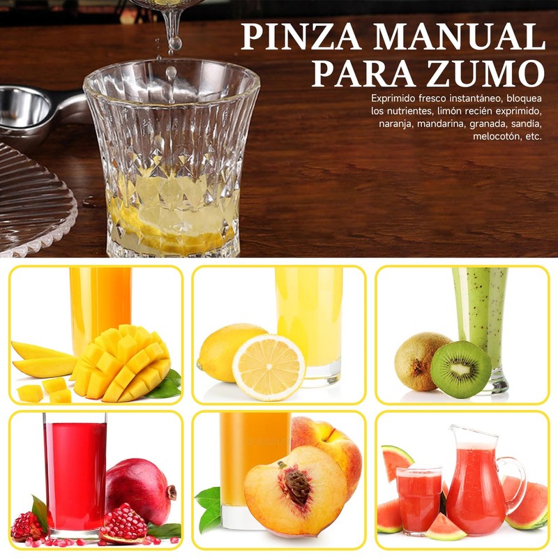 Exprimidor de Limones, Exprimidor de Naranjas Manual Inoxidable de Grado,