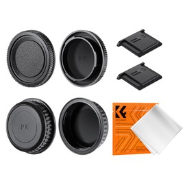 K&F Concept Rear Lens Cap & Body Cap Cover & Hot Shoe Cover Kit for Pentax K Mount Camera Lens K3 K3 II K70 KS1 KS2 K500 K50