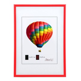 IDEAL TREND NLS Plastic Picture Frame Wall Decoration Collage Poster Photo Frame Picture Carrier Lifestyle Colour: Red Format: 21 x 29.7 (DIN A4)