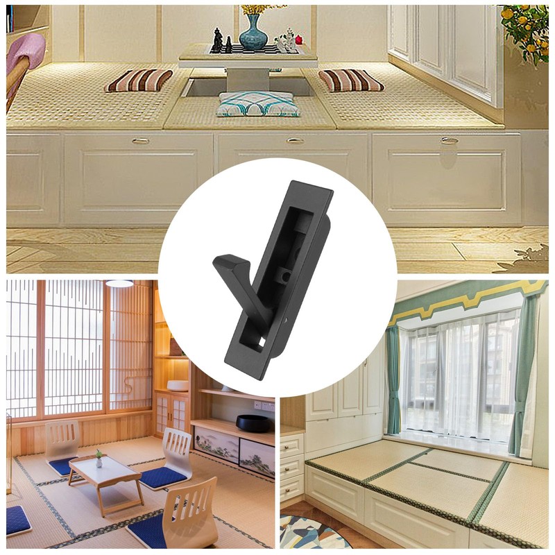 Amaxiu Pocket Door Pull Handle, Sliding Door Handles Recessed Flush