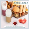 Didaey 4 Pcs Squeeze Bottles Refillable 20 oz, Inverted Plastic