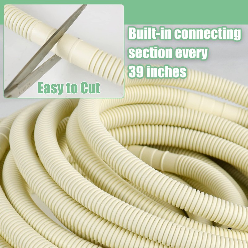 Memrita Mini Split Drain Hose,50 Ft AC Drain Hose,Mini Split