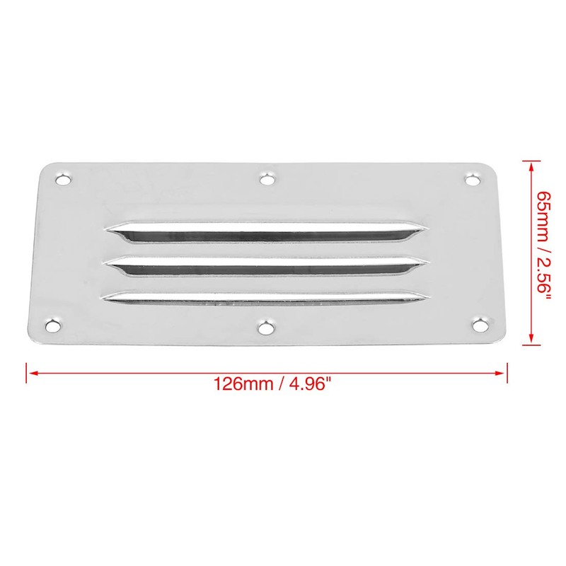 X AUTOHAUX 2pcs Boat 304 Stainless Steel Stamped Louvered Ventilation